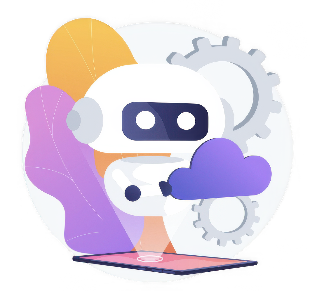 AI Agents illustration showing multiple chatbot characters with different personalities